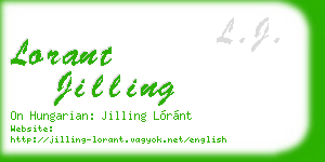 lorant jilling business card